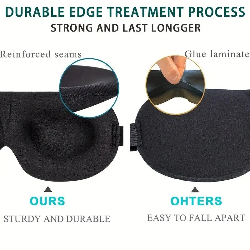 (image for) KALOAD 3D Stereoscopic Sleep Eye Mask Sleep Magic Memory Sponge Black Shading Breathable Quik Sleep for Outdoor Travel