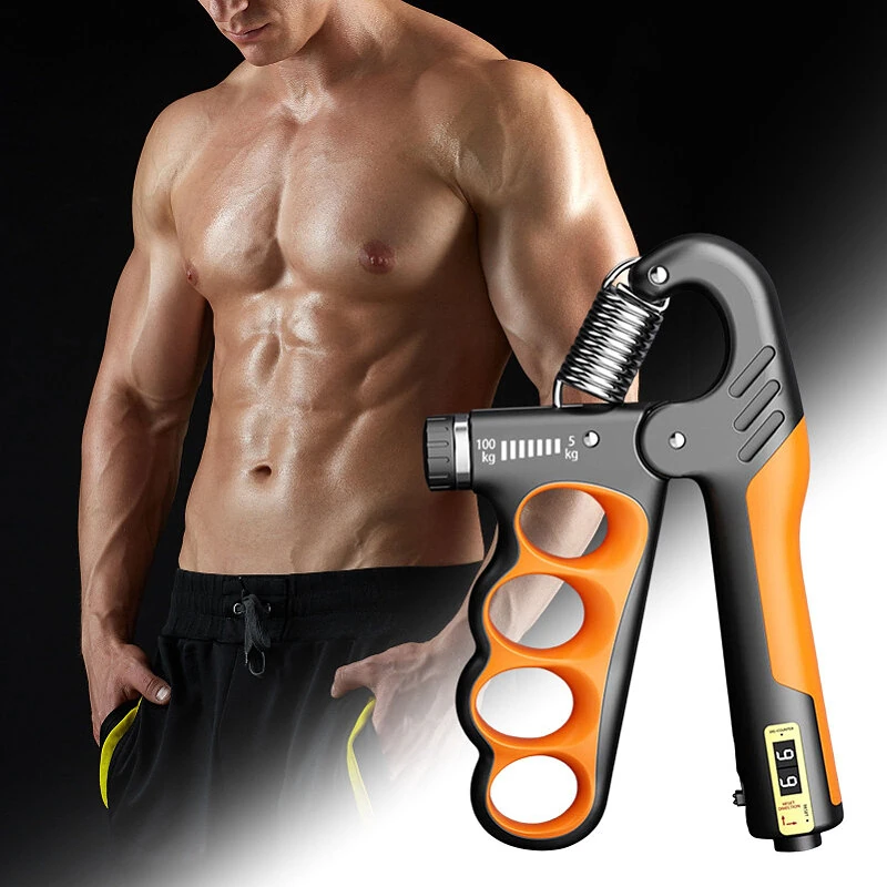 KALOAD 5-100KG Adjustable Hand Grip Strength Trainer Mechanical Counter Forearm Exerciser Power Strengthener for Gym Fitness Equipment with Counting Function (image for) KALOAD 5-100KG Adjustable Hand Grip Strength Trainer Mechanical Counter Forearm Exerciser Power Strengthener for Gym Fitness Equipment with Counting Function